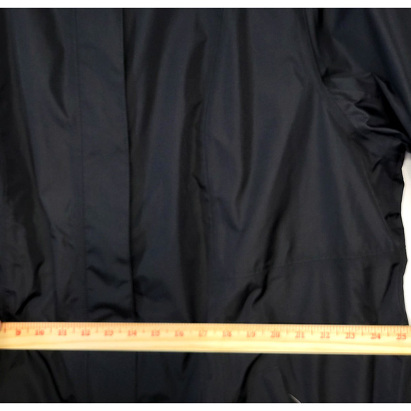 Eddie Bauer Trench Coat Womens 3X Black Girl On The Go Waterproof Hooded New - Picture 12 of 16